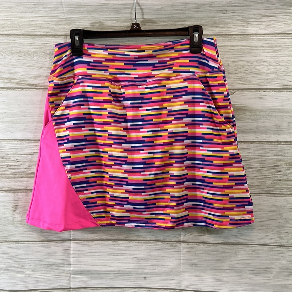 - Birdies & Bows Golf Geometric Shape Multicolor Skort • Medium